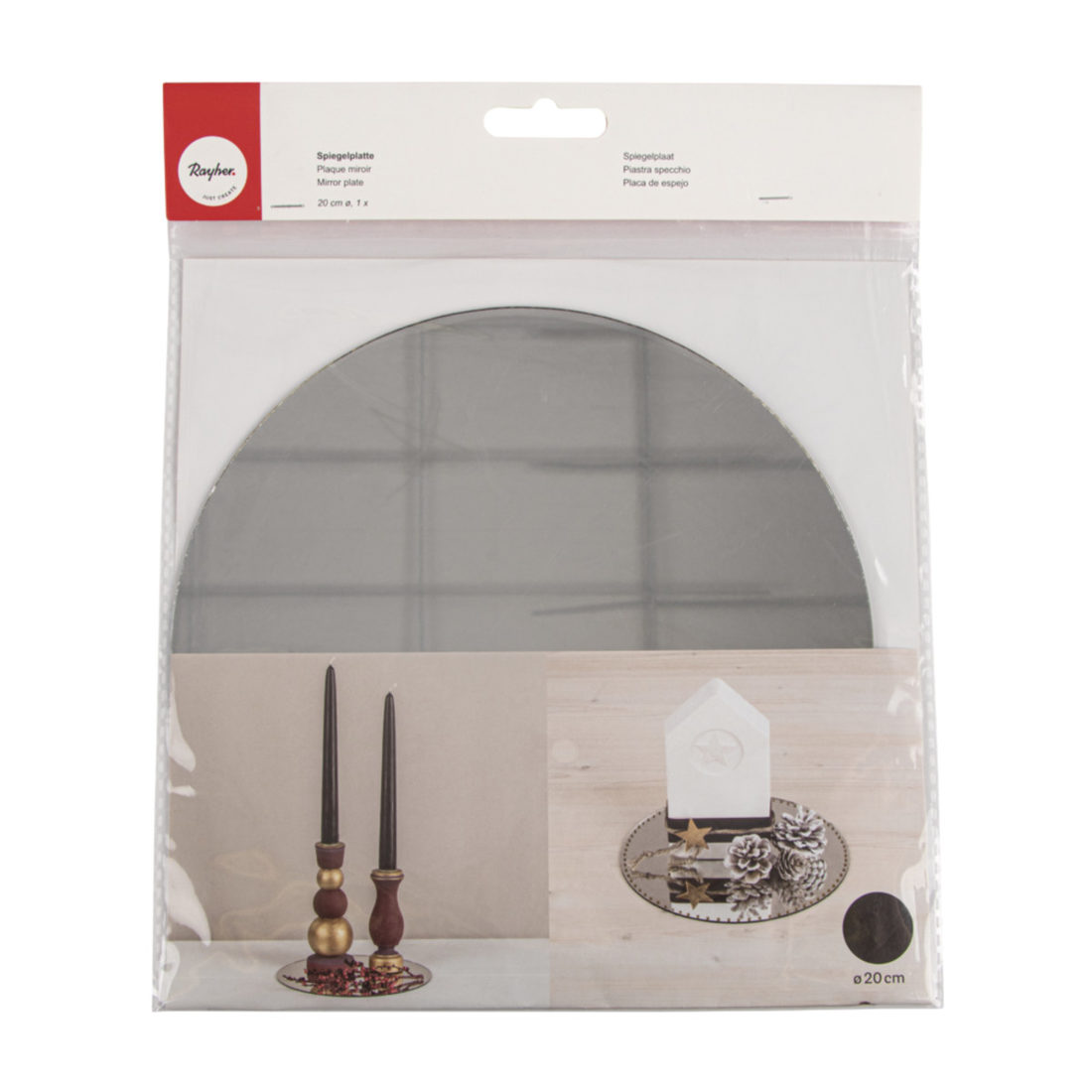 Spiegelplaat 20 cm Spiegelplaat 20 cm