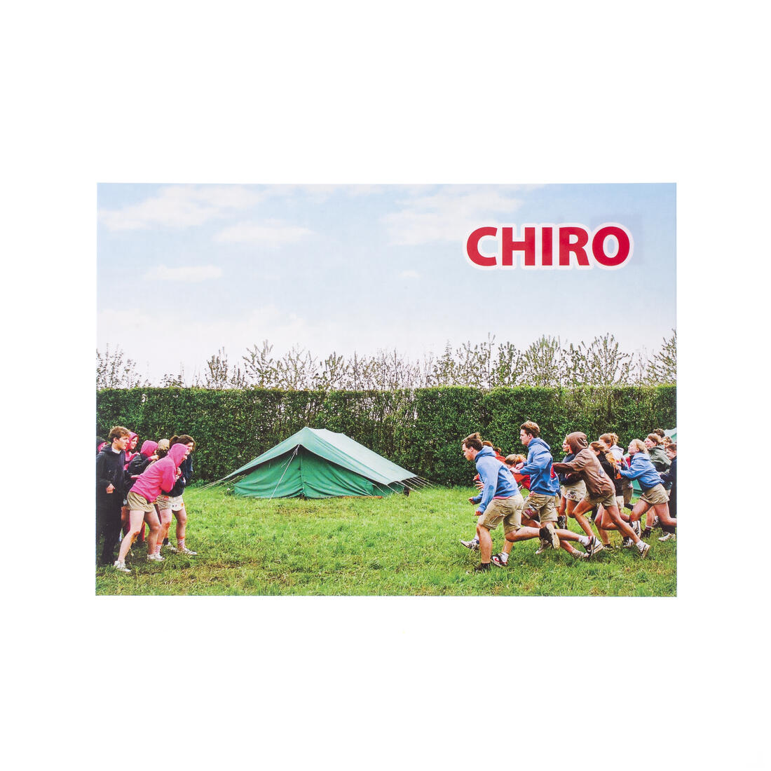 Bivakpostkaart 25 groepsspel bij tent 20 stuks Bivakpostkaart 25 groepsspel bij tent 20 stuks