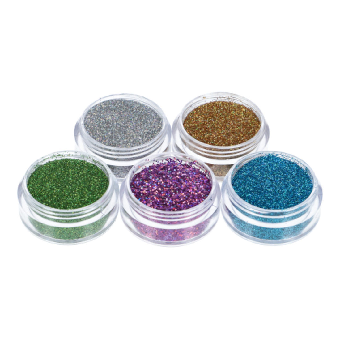 Glitter voor glittertattoos 5 x 5 ml
