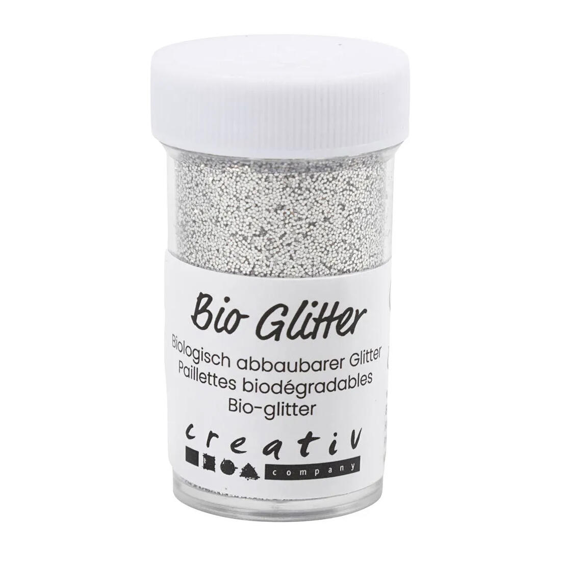 Bio glitter 20 g zilver