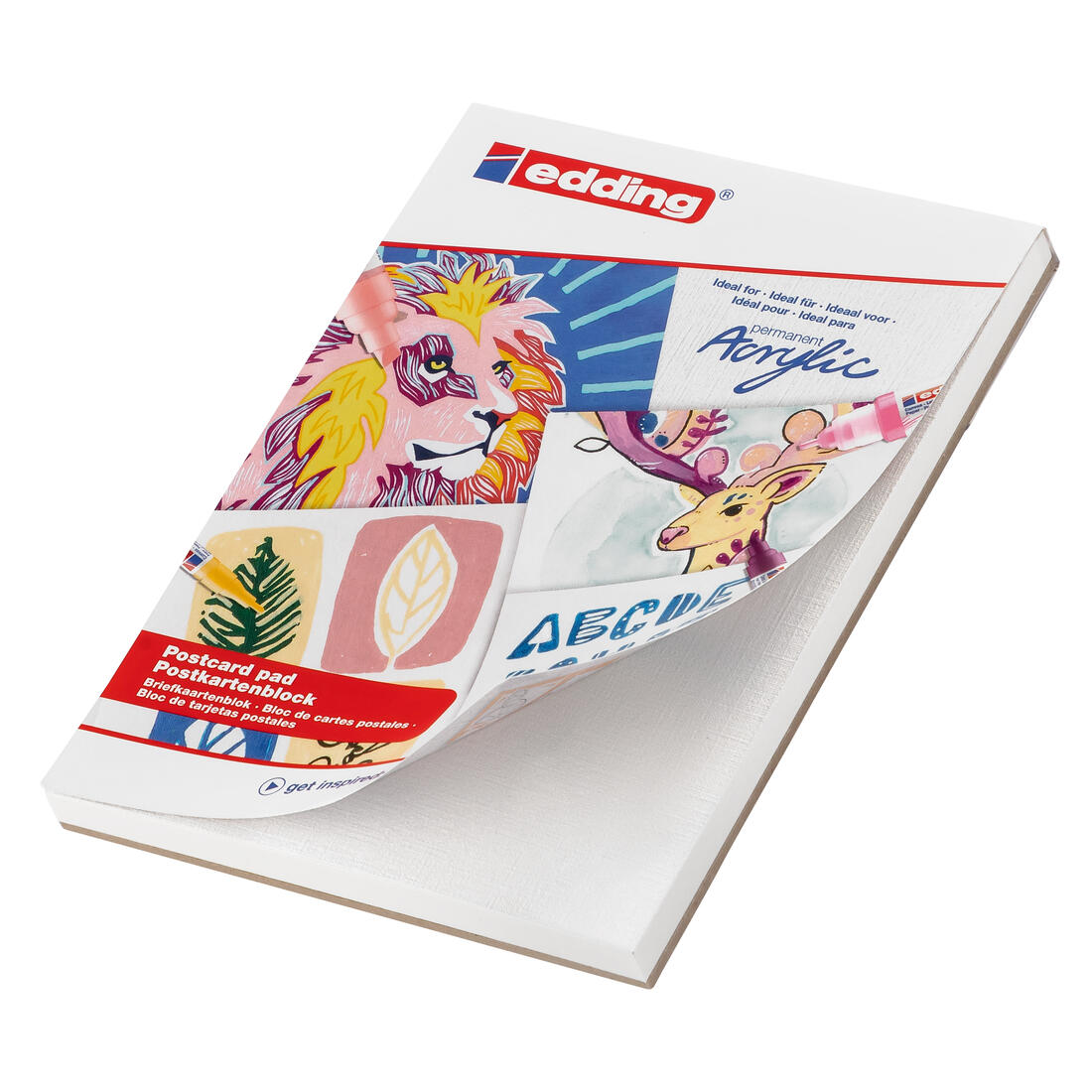 Postkaart blok voor acryl en olieverf A6 20 vellen