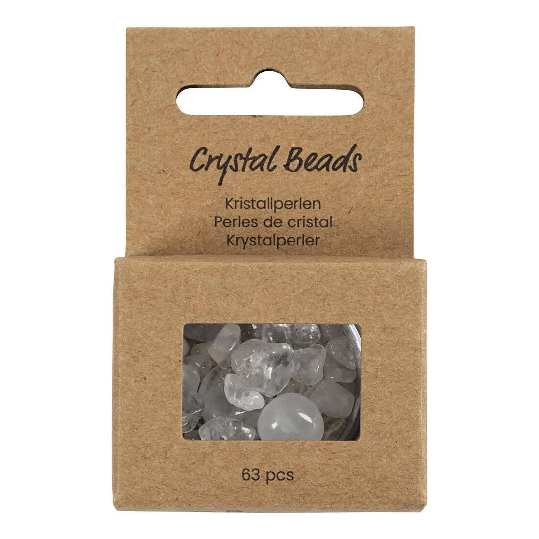 Kristallen kralen 7 - 12 mm 63 stuks