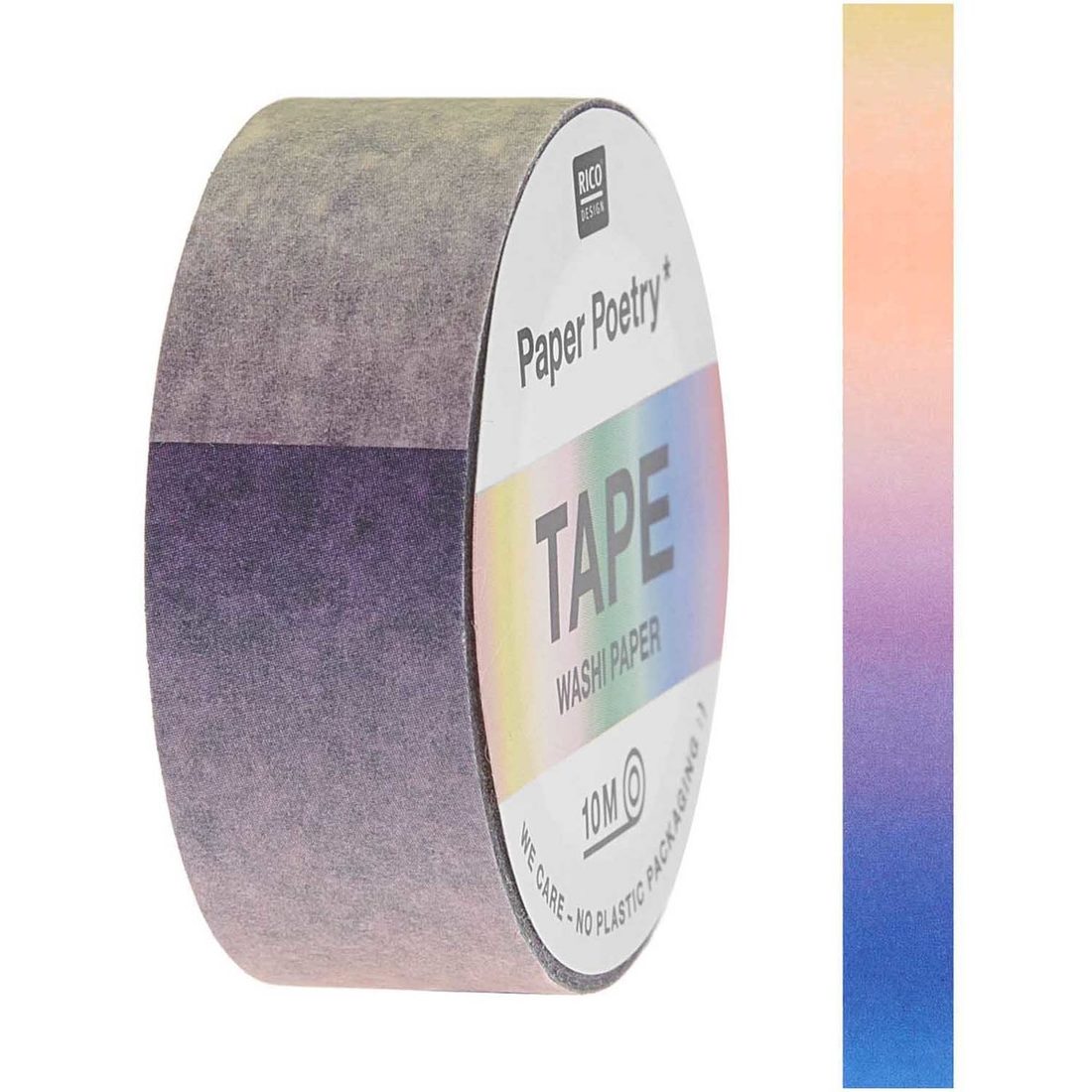 Washi Tape 1,5 cm x 10 m regenboog klassiek Washi Tape 1,5 cm x 10 m regenboog klassiek