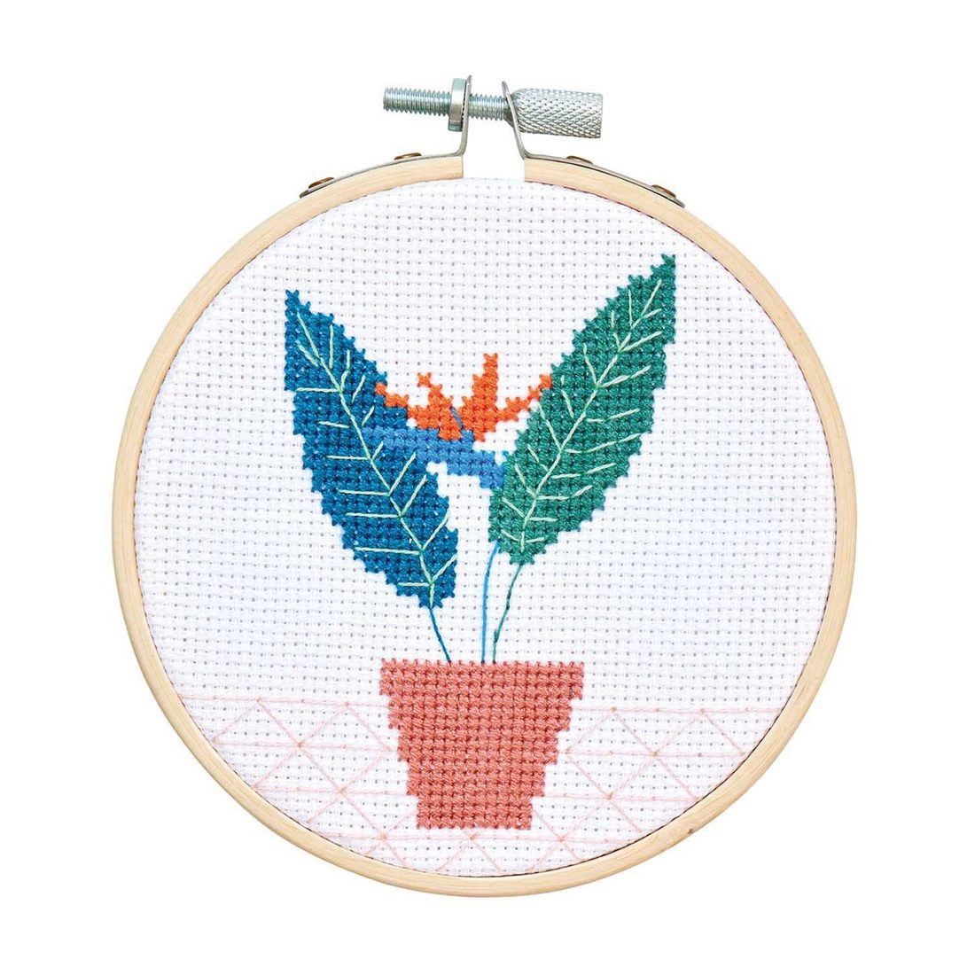 Borduurset kruisjessteek 10 cm strelitzia