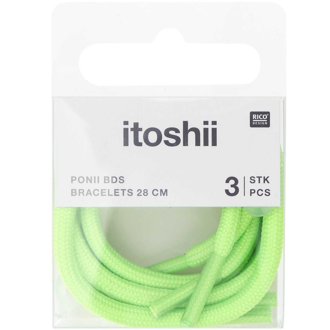 Ponii beads armband veter 28 cm 3 stuks