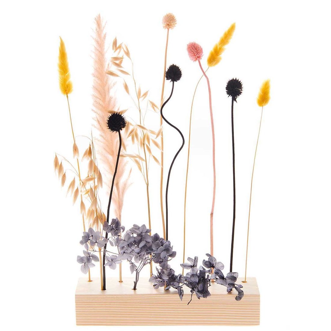 Droogbloemen mix 30 cm naturel zwart Droogbloemen mix 30 cm naturel zwart