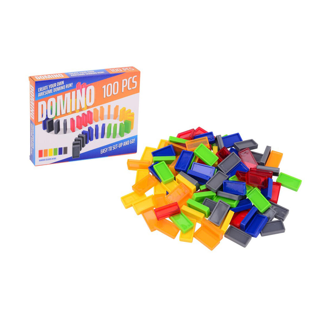 Dominosteentjes gekleurd 100 stuks