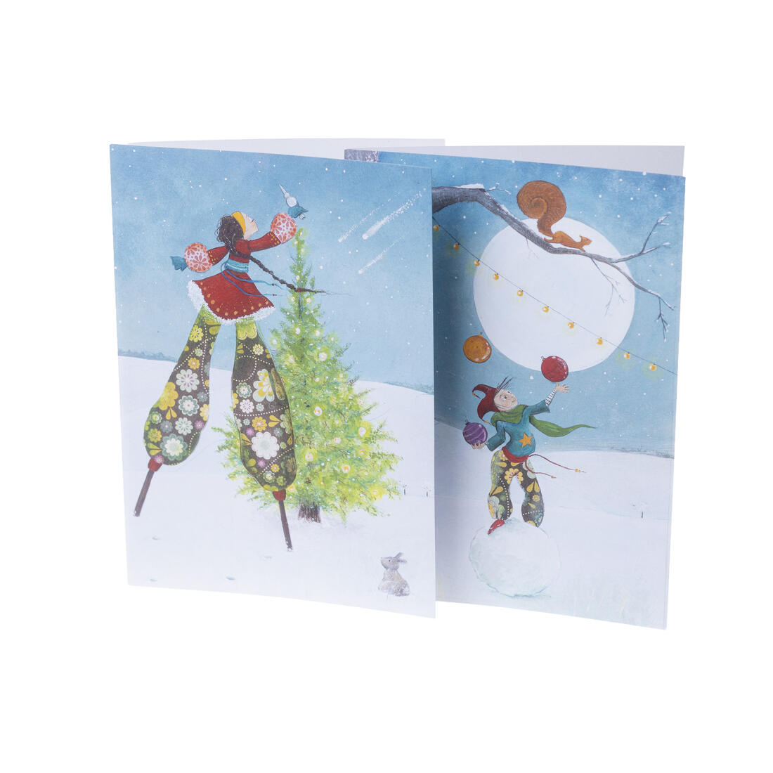 Nieuwjaarsbrief De Banier 2 stuks set 4 Jongleur&Stelten A5
