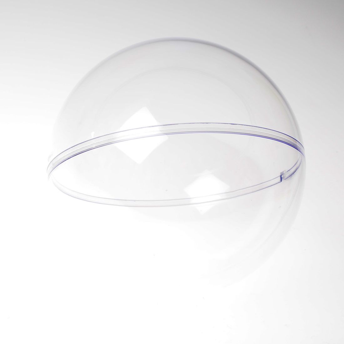 Plastic bol 2-delig 20 cm transparant Plastic bol 2-delig 20 cm transparant