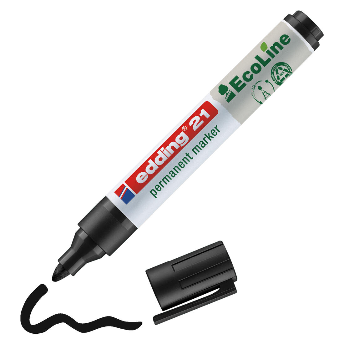 Edding EcoLine alcoholstift zwart Edding EcoLine alcoholstift zwart