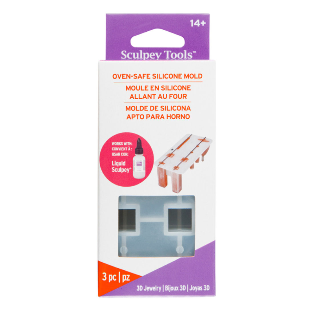 Sculpey siliconen 3D mal voor hangers Sculpey siliconen 3D mal voor hangers