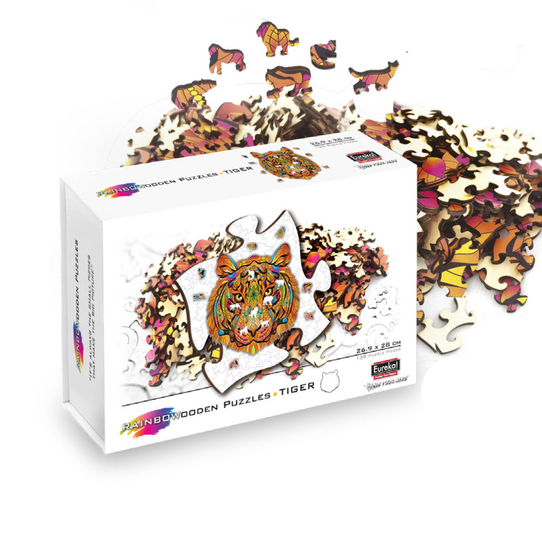 RainboWooden houten puzzel Tijger 7+ 138 stuks RainboWooden houten puzzel Tijger 7+ 138 stuks