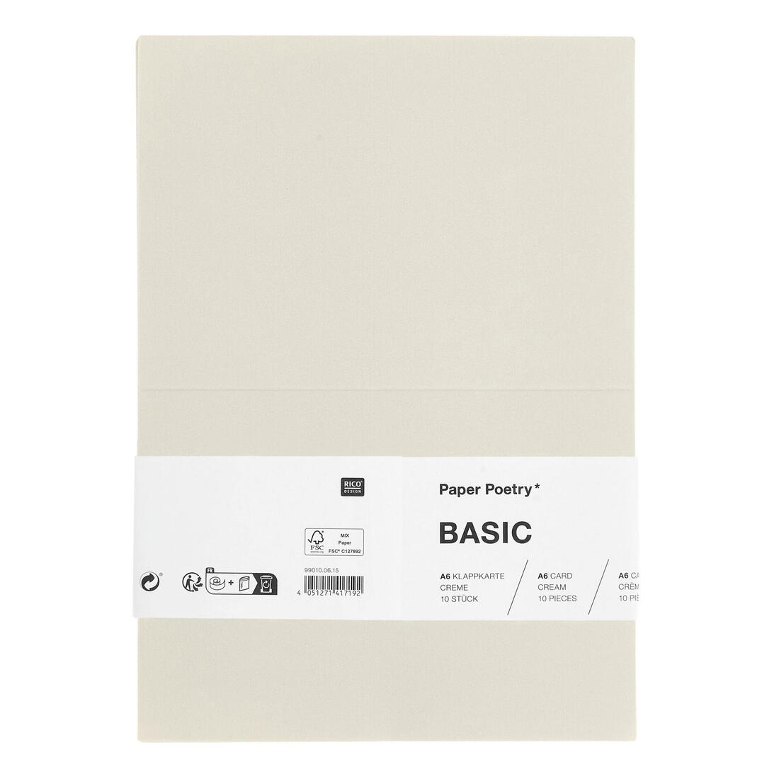 Kaart A6 210 x 148 mm 10 stuks