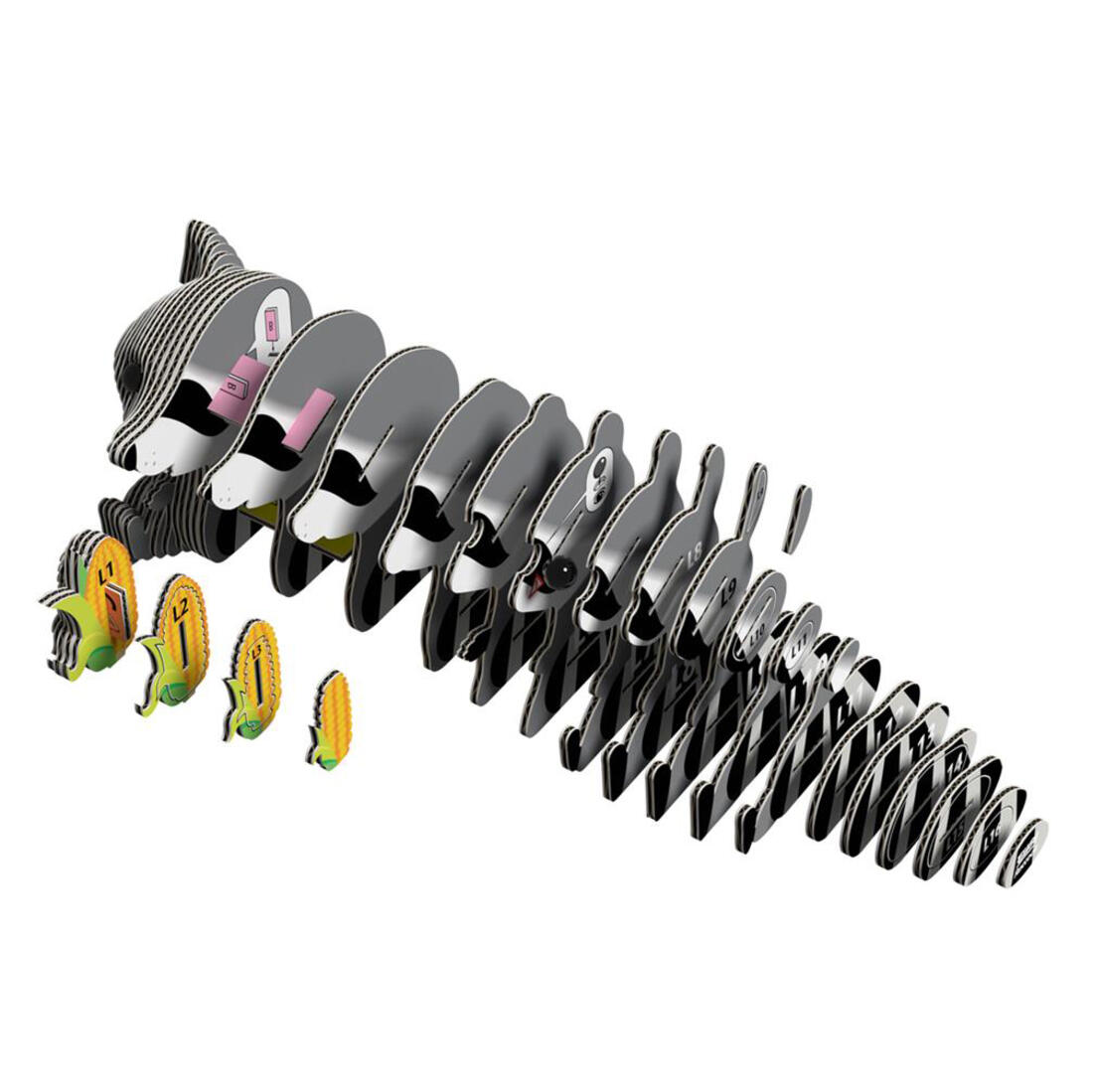 Eugy 3D karton wild dier - wasbeer