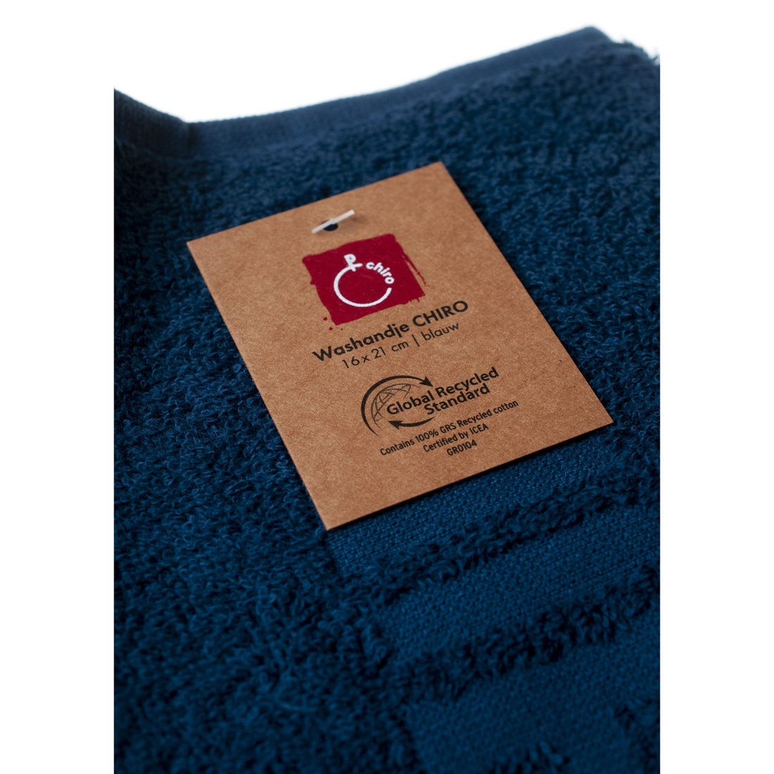 Washandje Chiro blauw Washandje Chiro blauw