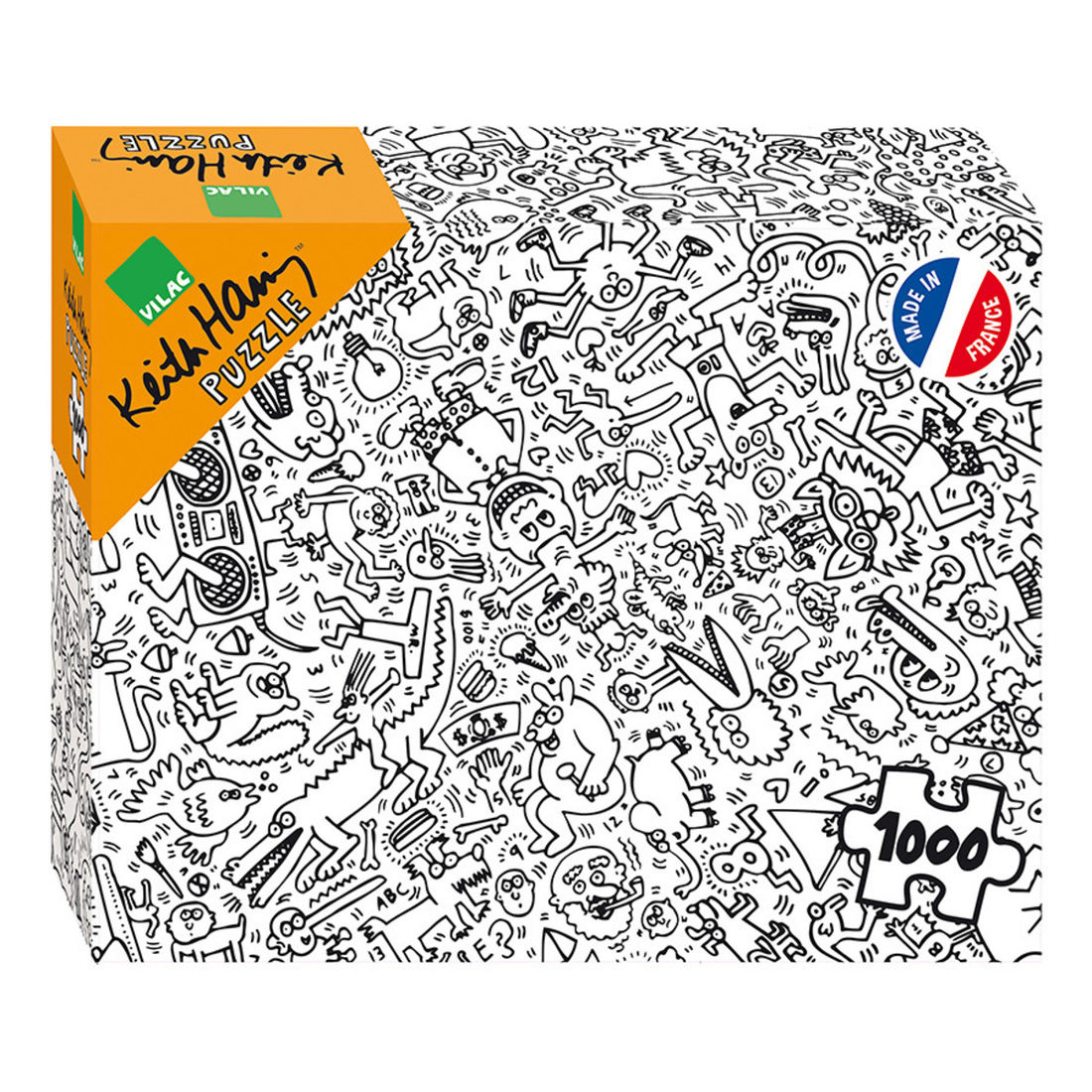 Puzzel Keith Haring zwart-wit 1000 stukjes