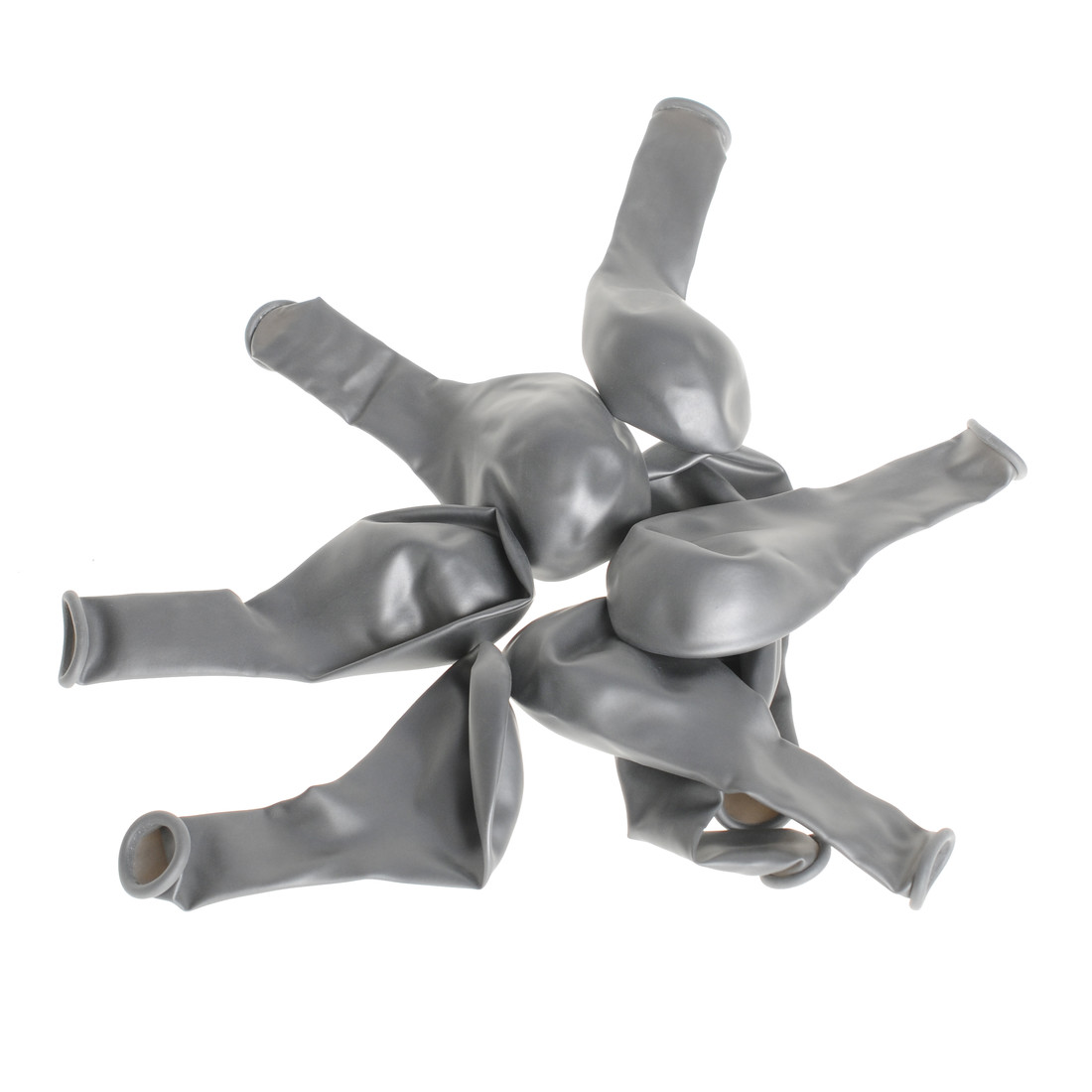Ballonnen 23 cm 8 stuks zilver