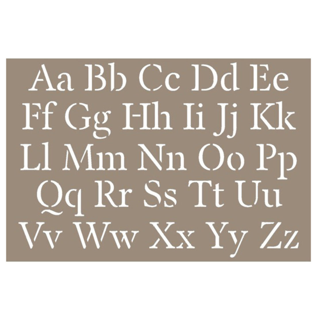 Sjabloon alfabet 10 x 15 cm klassiek Sjabloon alfabet 10 x 15 cm klassiek