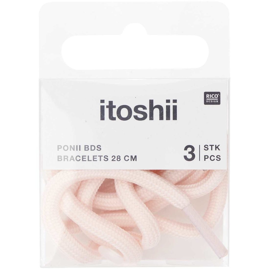 Ponii beads armband veter 28 cm 3 stuks