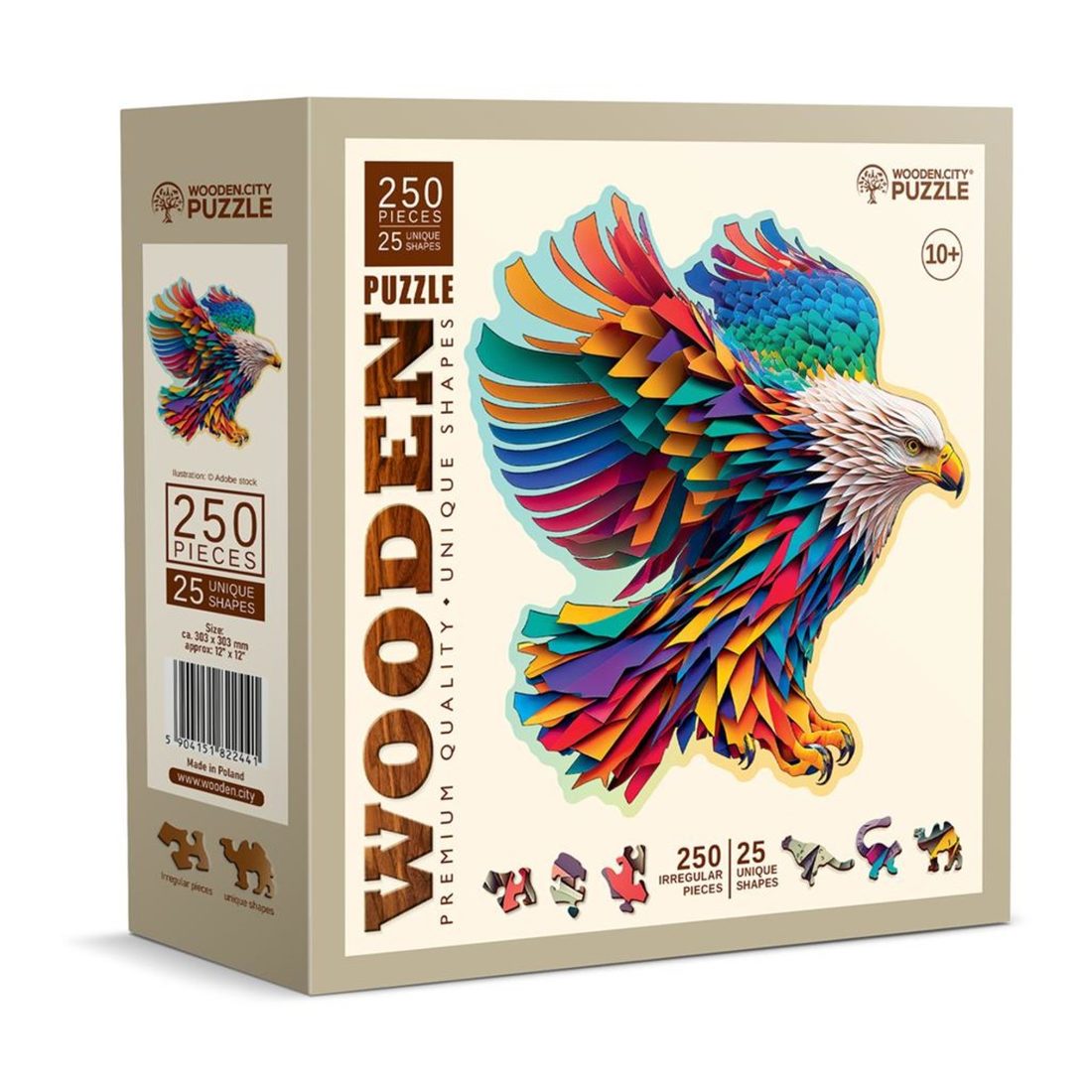 Wooden City puzzel Bright Eagle 250 stuks 8+ Wooden City puzzel Bright Eagle 250 stuks 8+