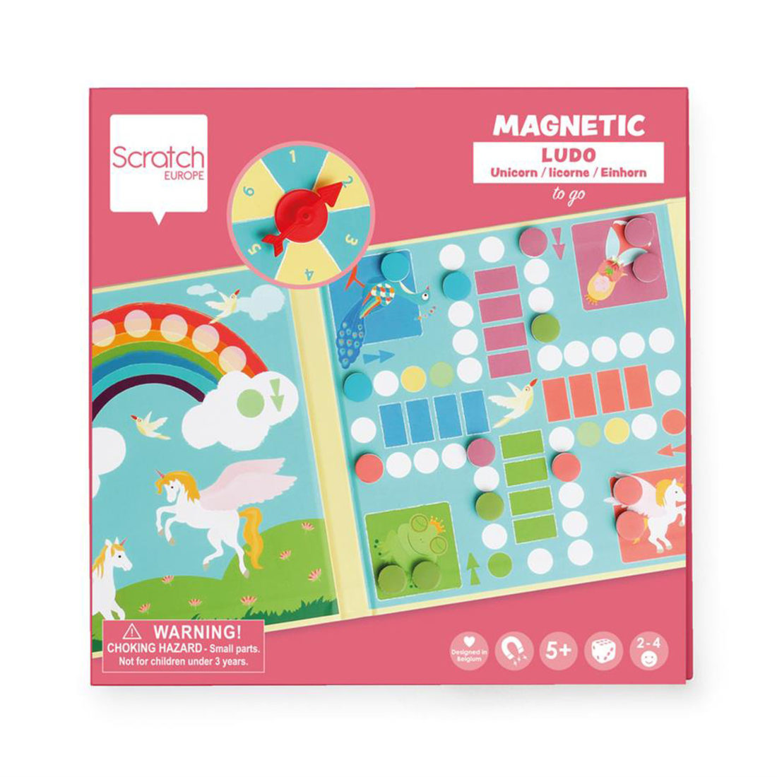 Magnetisch reisspel Eenhoorn ludo 5+
