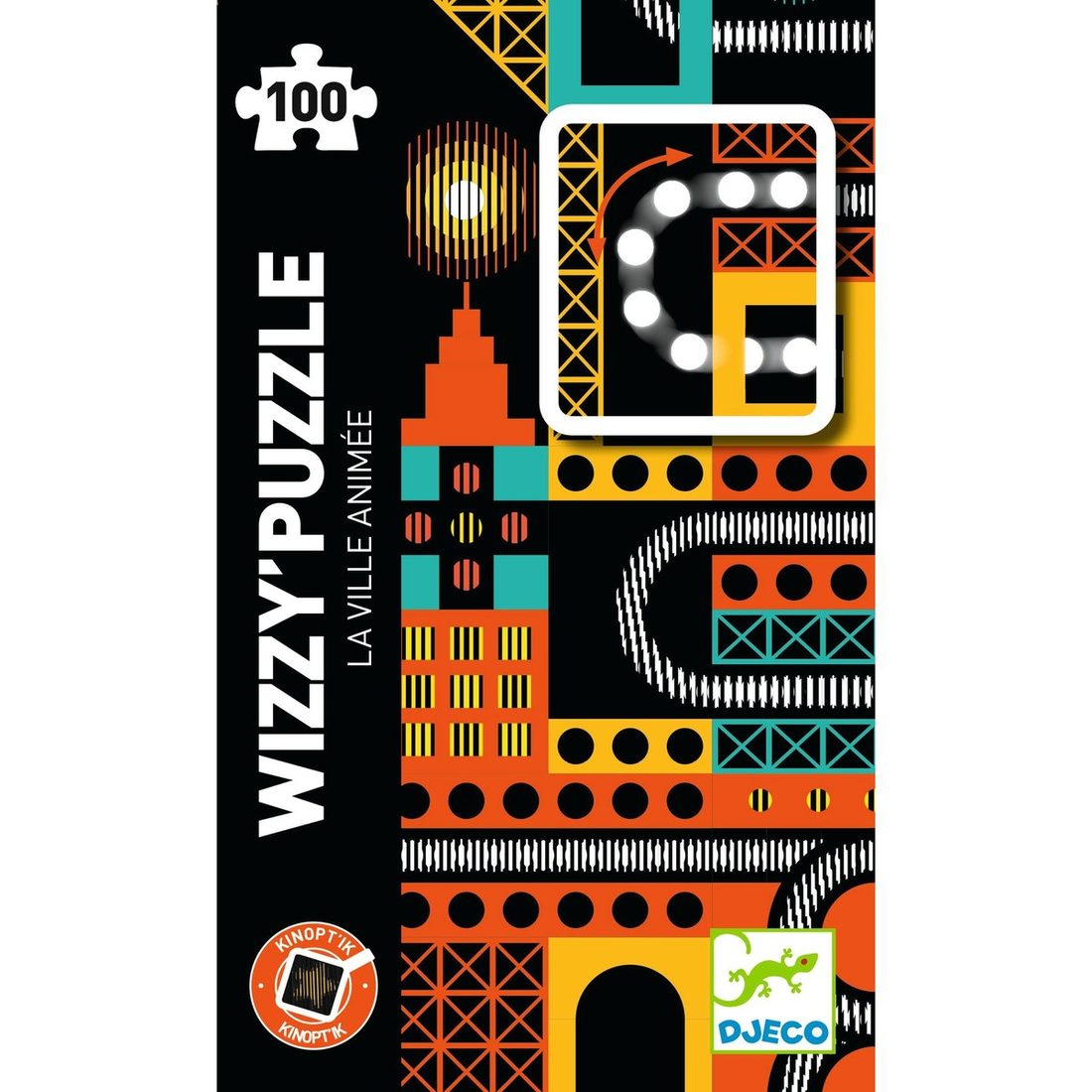 Djeco wizzy'puzzle Levendige stad 7+ 100 stukjes