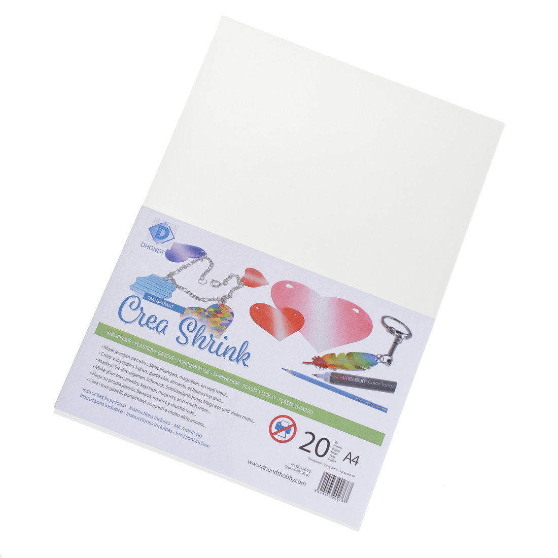 Krimpfolie A4, 20 stuks transparant Krimpfolie A4, 20 stuks transparant