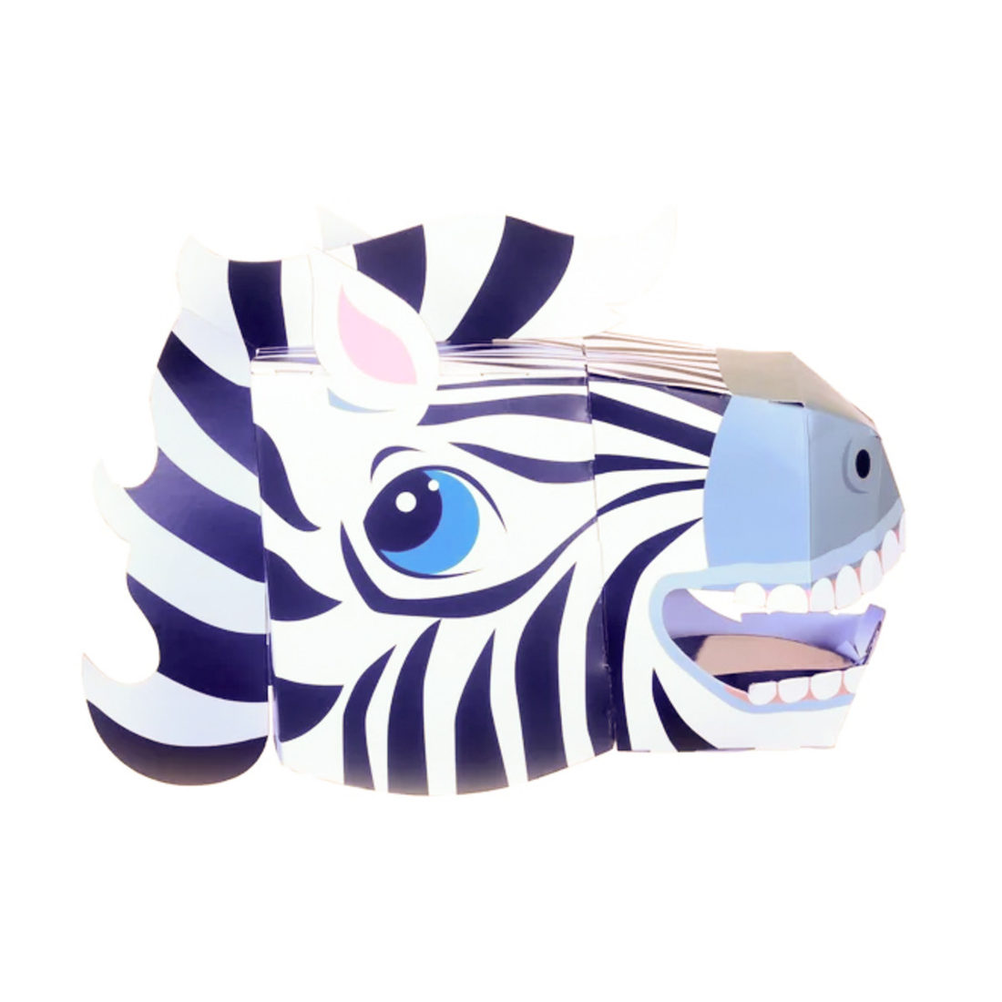 Kartonnen maskers Zebra 3D Kartonnen maskers Zebra 3D