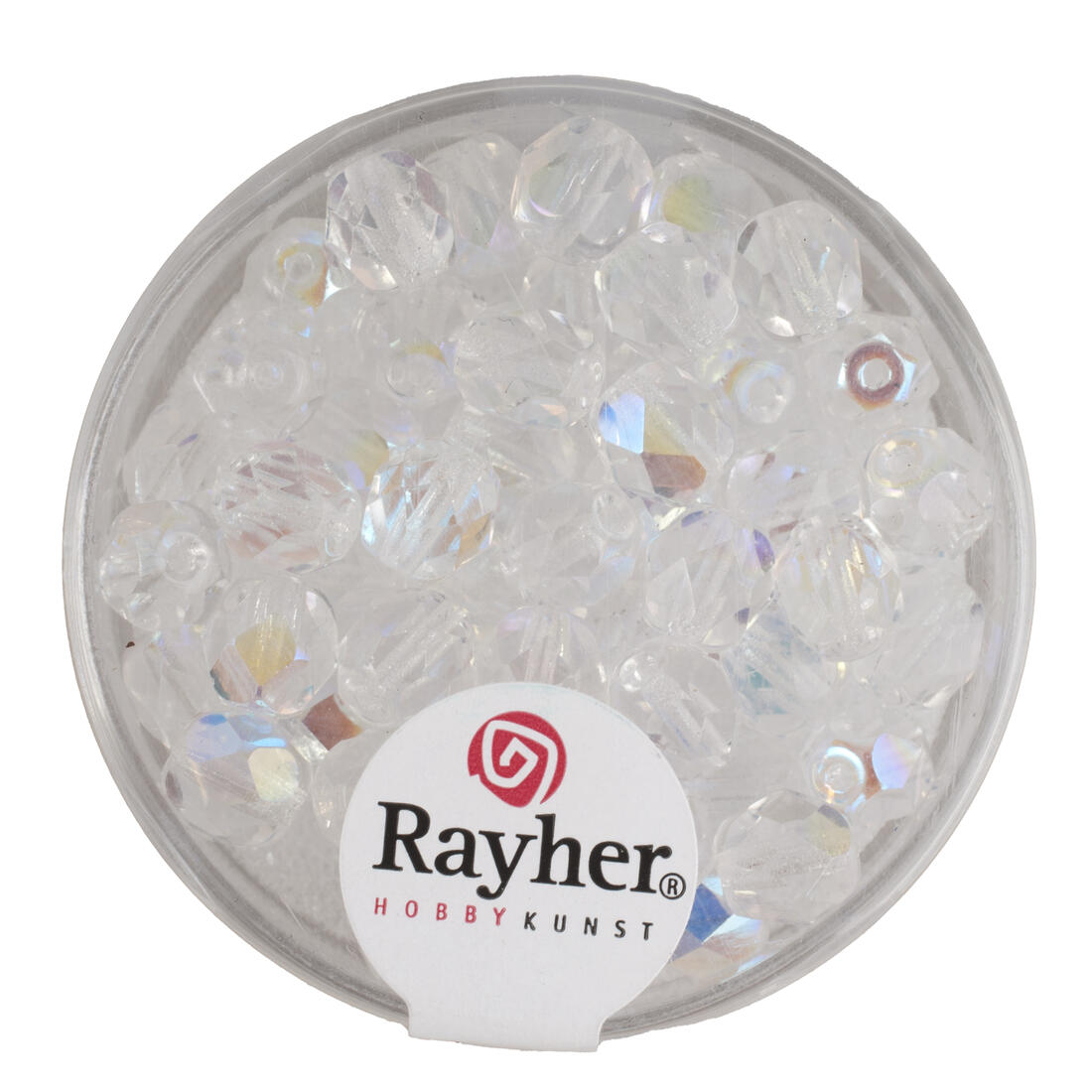 Facetparel 6 mm 50 stuks kristal