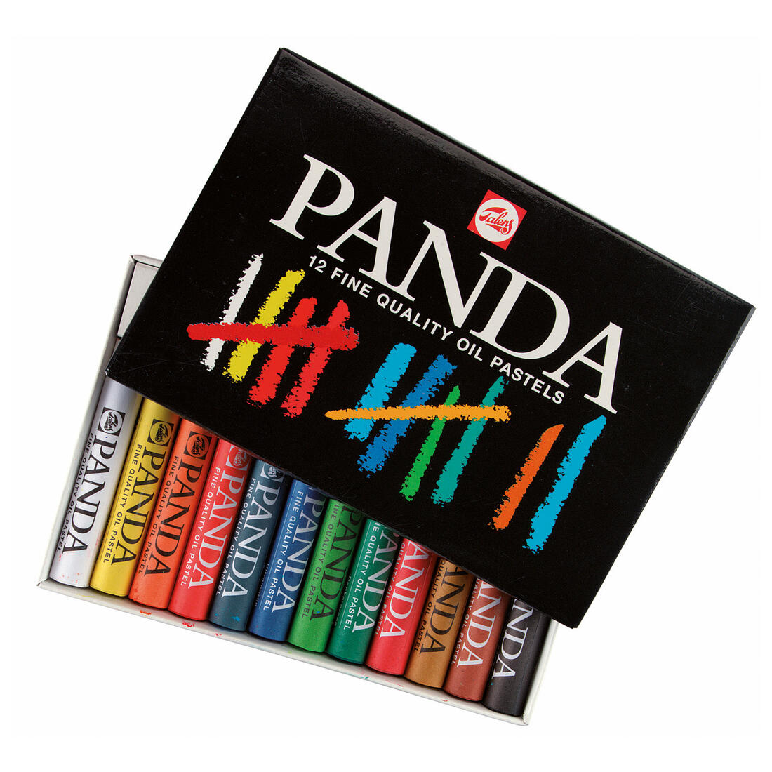 Panda oliepastels 12 stuks