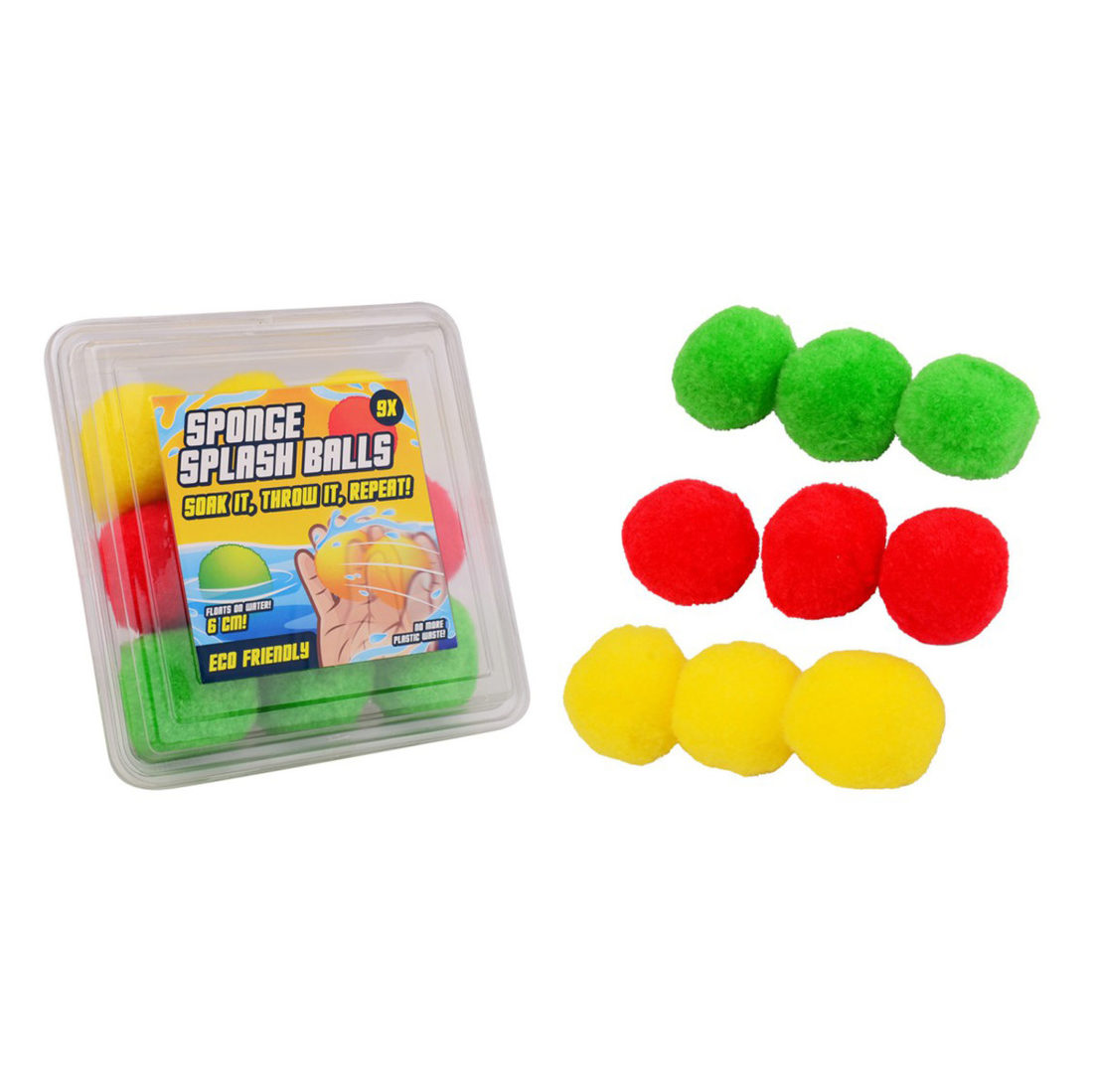 Aqua Fun herbruikbare sponsbal watergevecht 9 stuks