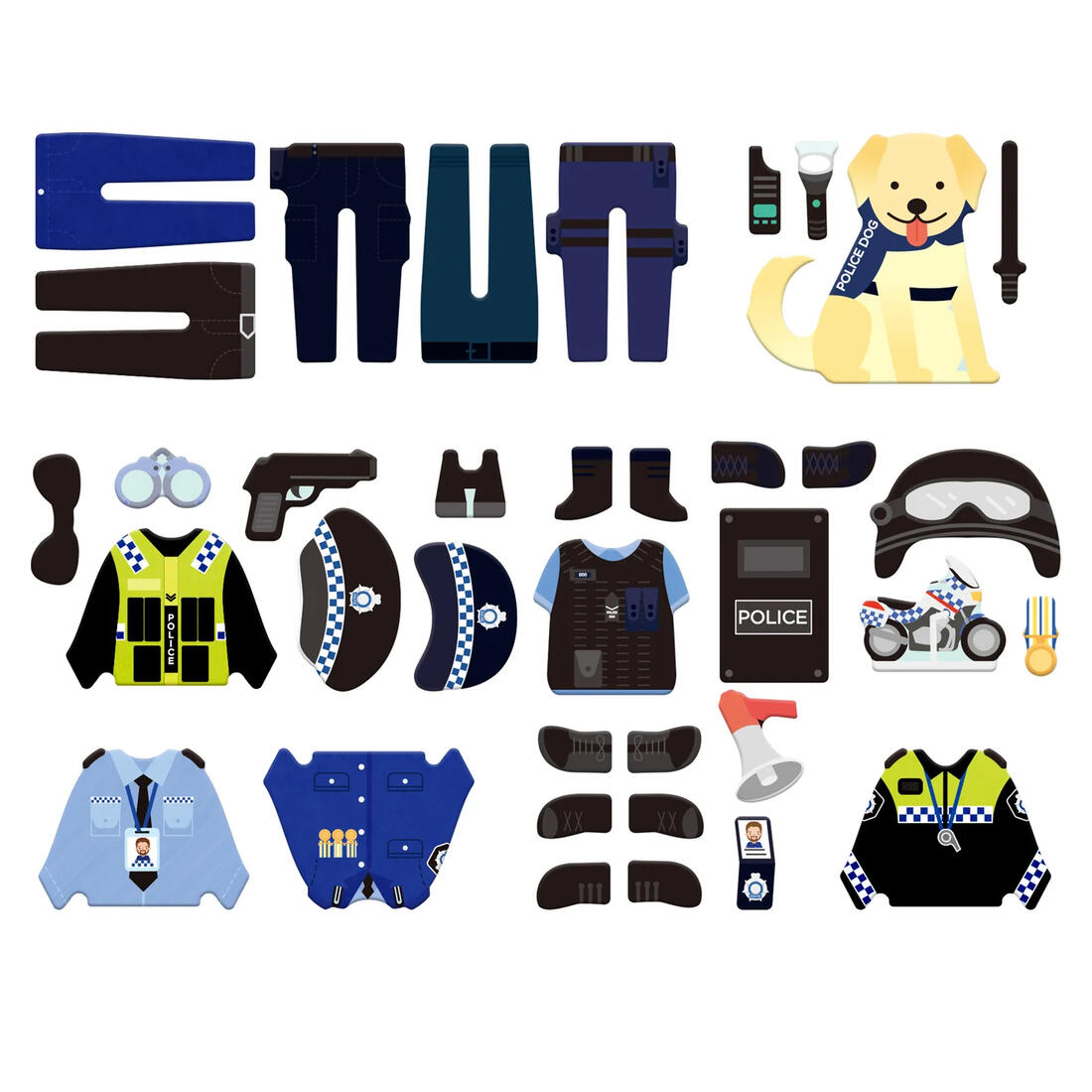 Magnetische reisbox puzzelspel politieman 3+ Magnetische reisbox puzzelspel politieman 3+