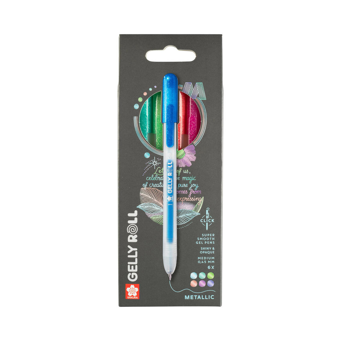 Sakura Gelly roll retractable metallic 6 stuks