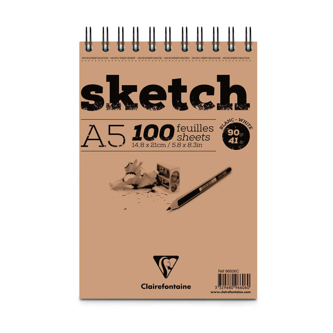 Schetsboek met spiraalbinding 90 g 100 vel A5
