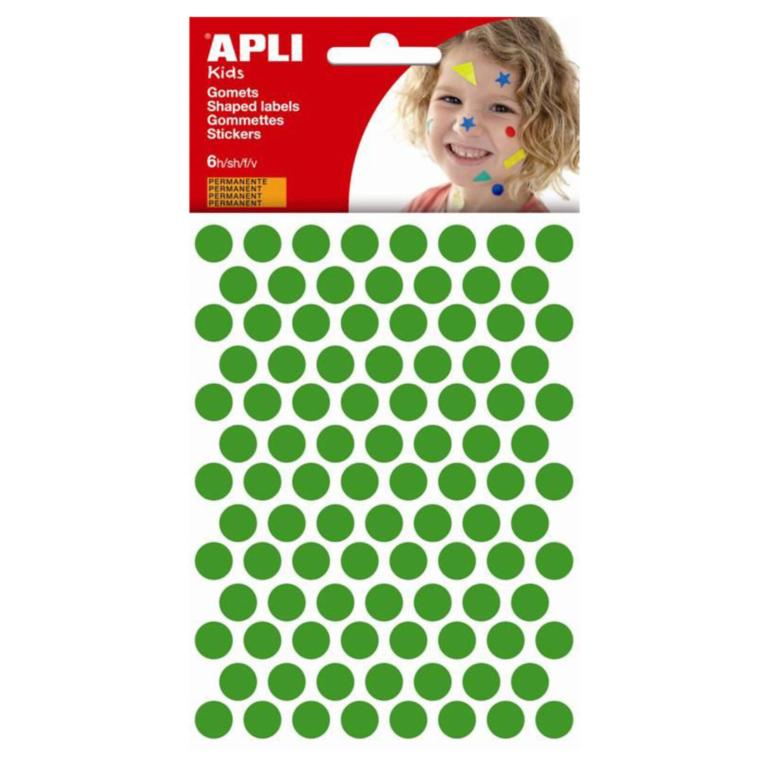 Apli stickers cirkel 10,5 mm 588 stuks