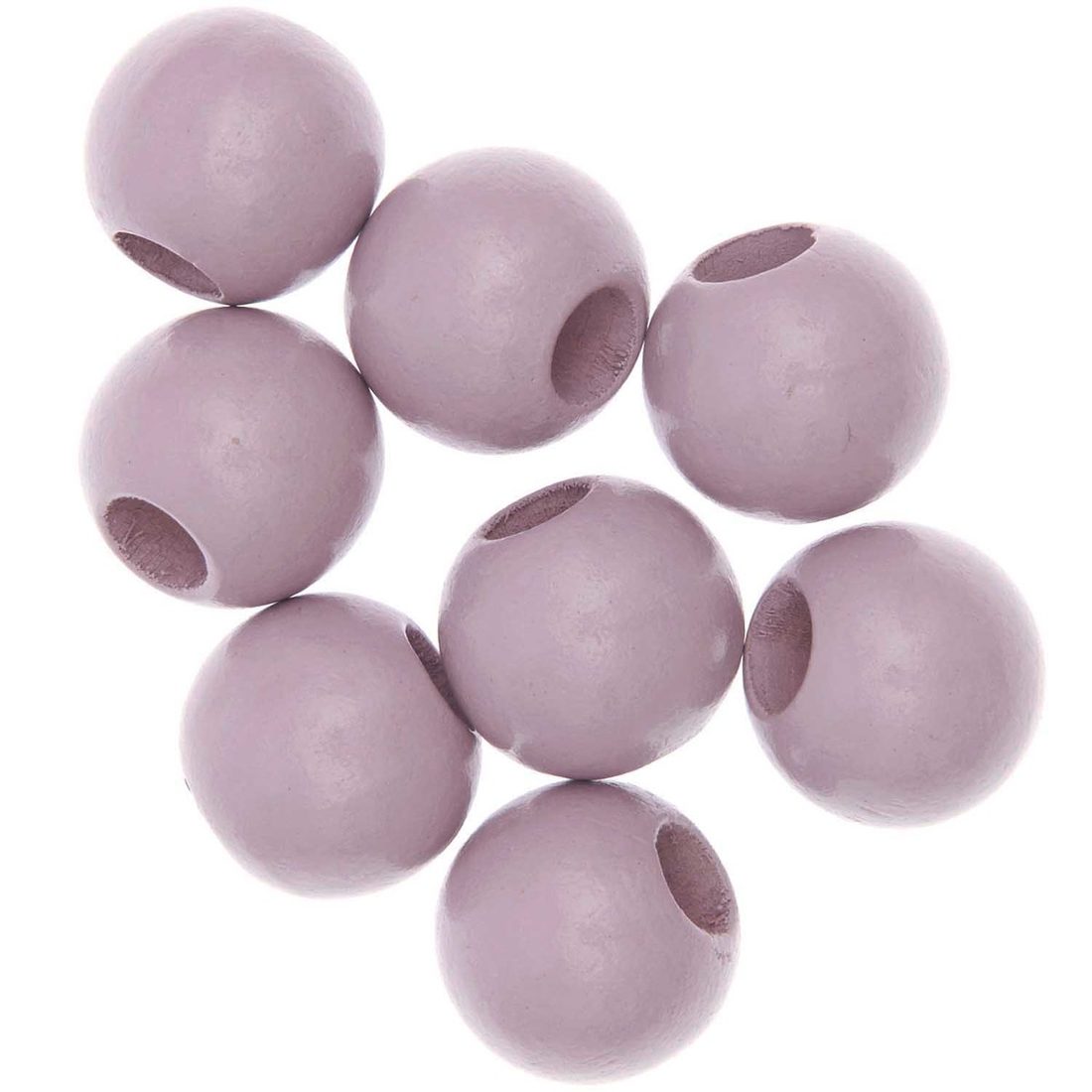 Macramé kralen hout rond 25 mm 8 stuks oudroze