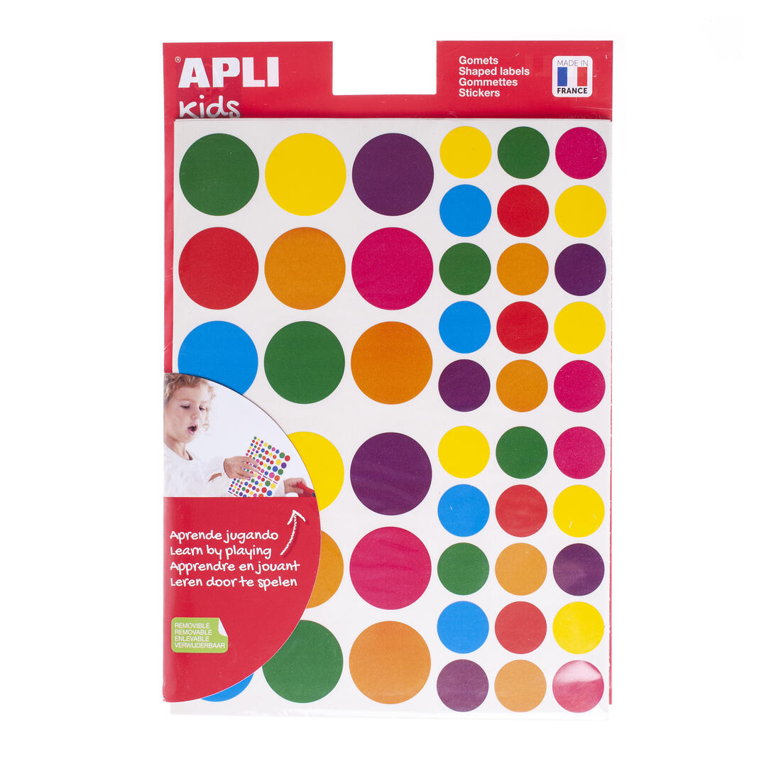 Apli stickers rond 960 stuks afdelingskleuren