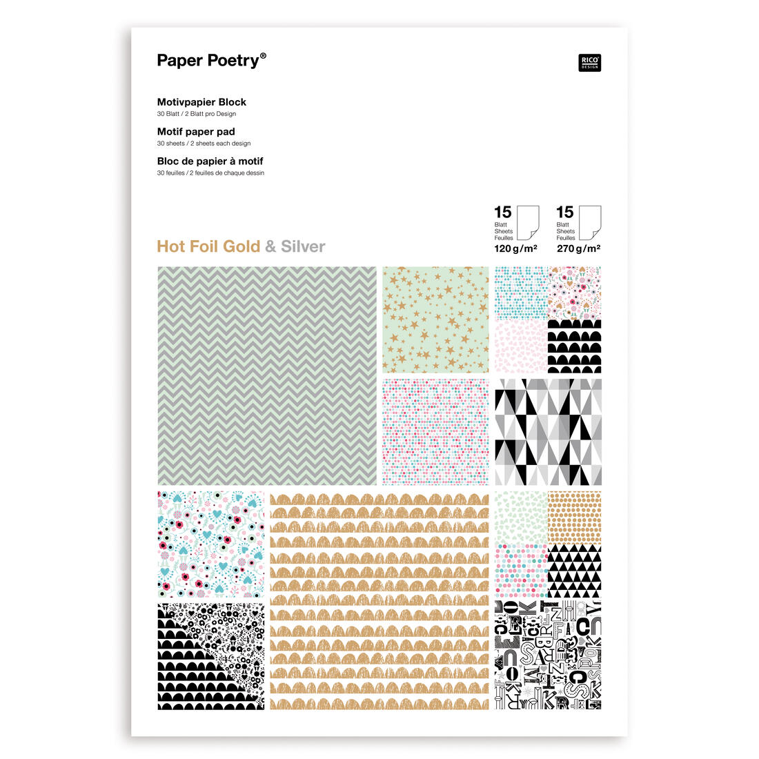 Blok papier A4, 120 - 270 g 30 vellen grafisch Blok papier A4, 120 - 270 g 30 vellen grafisch