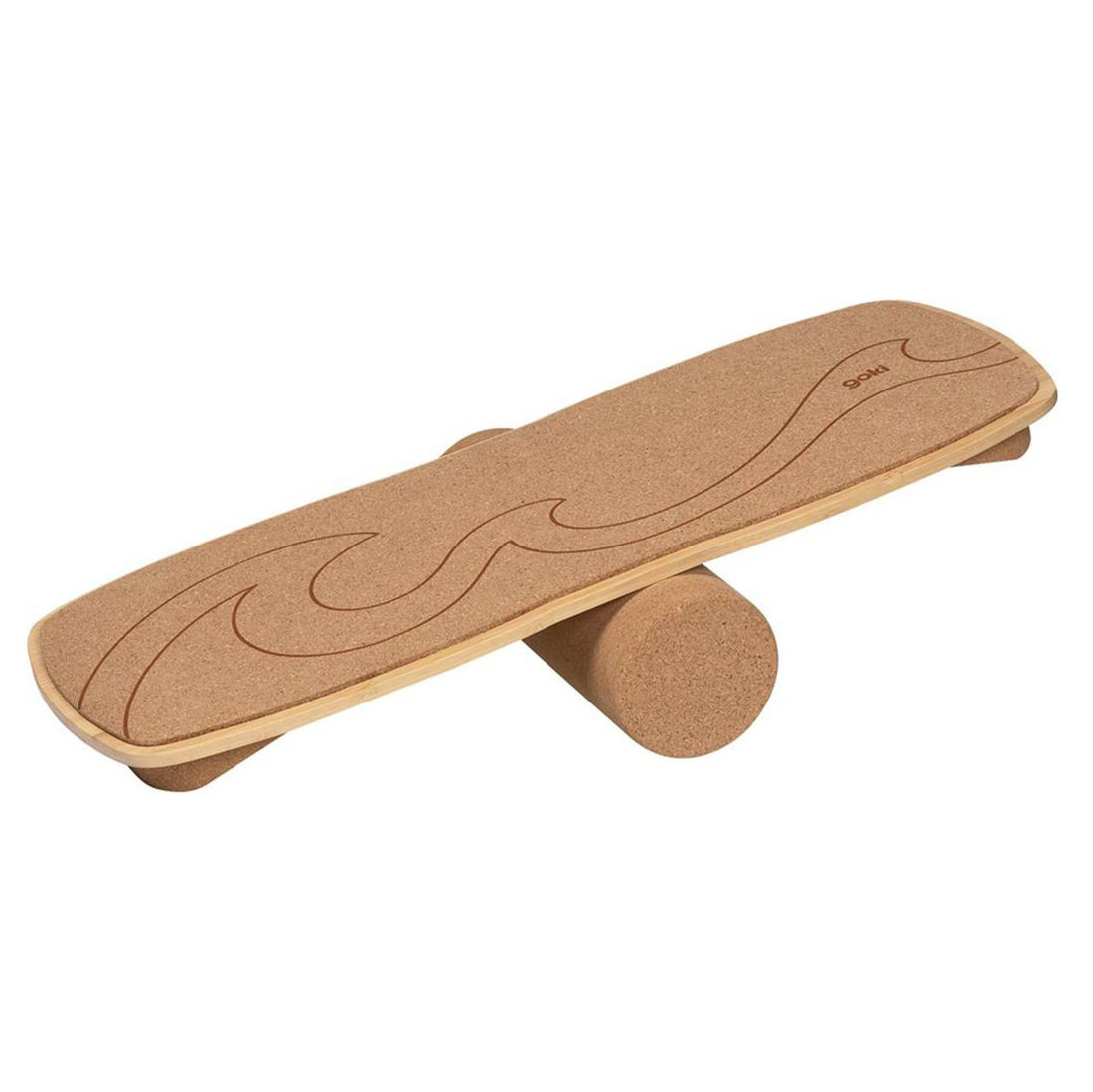 Balansbord recht op kurken rol (webshop only)