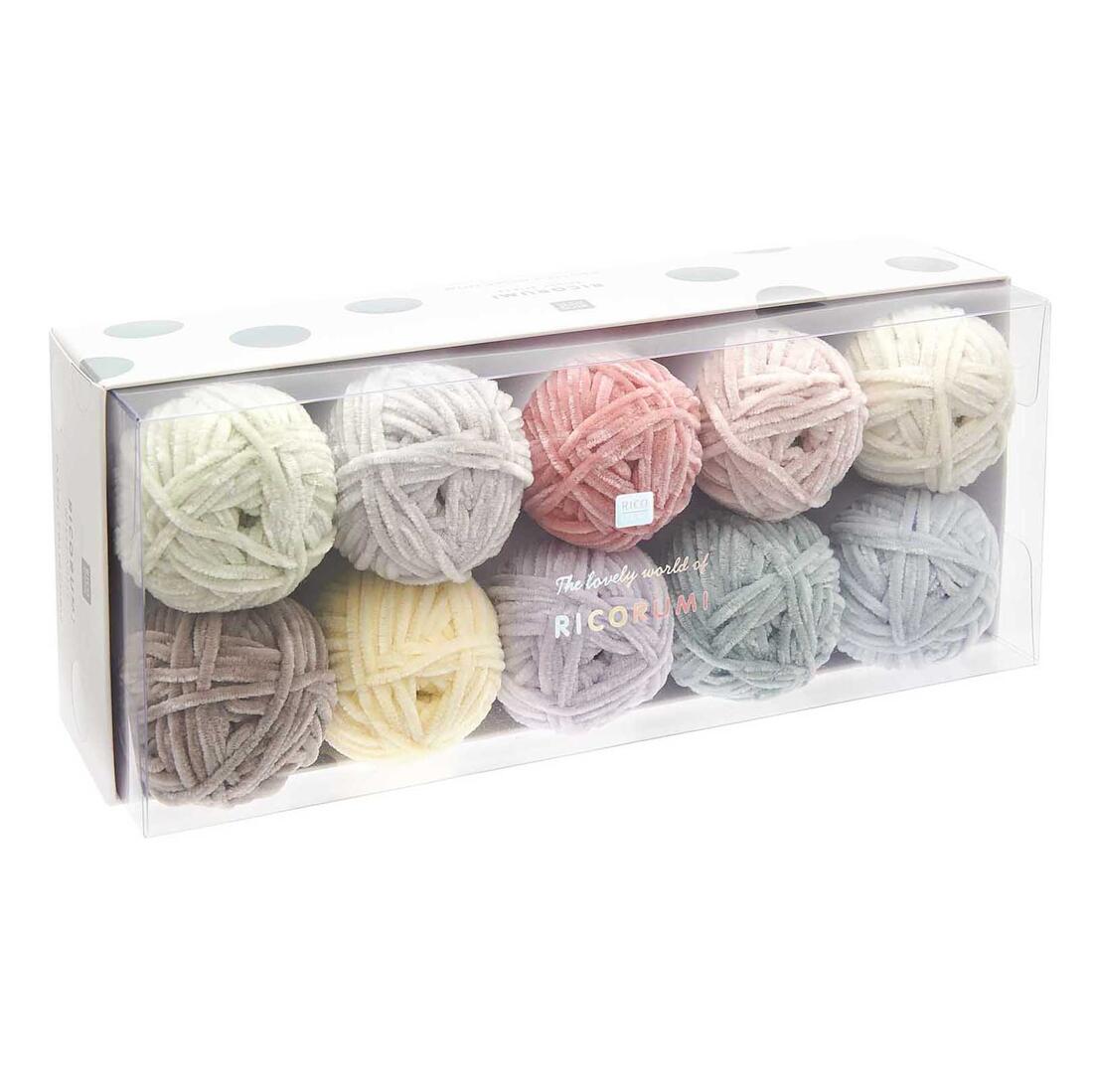 Ricorumi chenille haakgaren 10 x 25 g pastel Ricorumi chenille haakgaren 10 x 25 g pastel