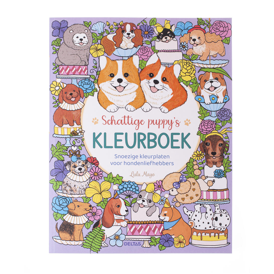 Schattige puppy's kleurboek