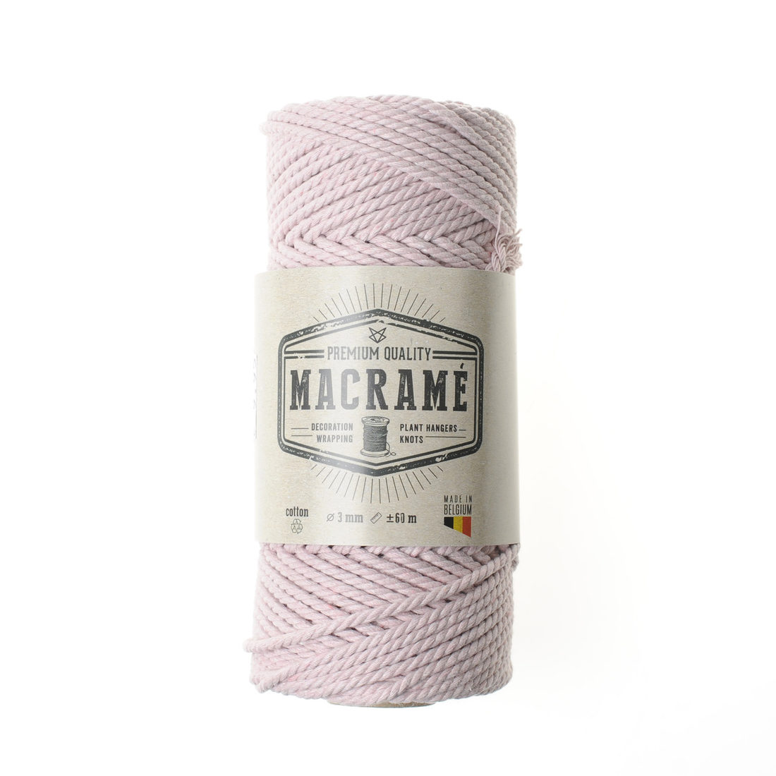 Macramé koord katoen 3 mm 60 m