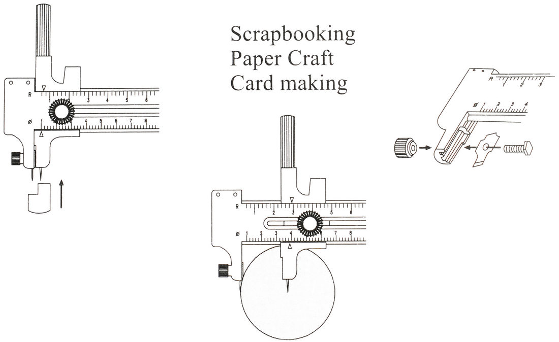 Cirkelsnijder voor papier 1-15 cm Cirkelsnijder voor papier 1-15 cm