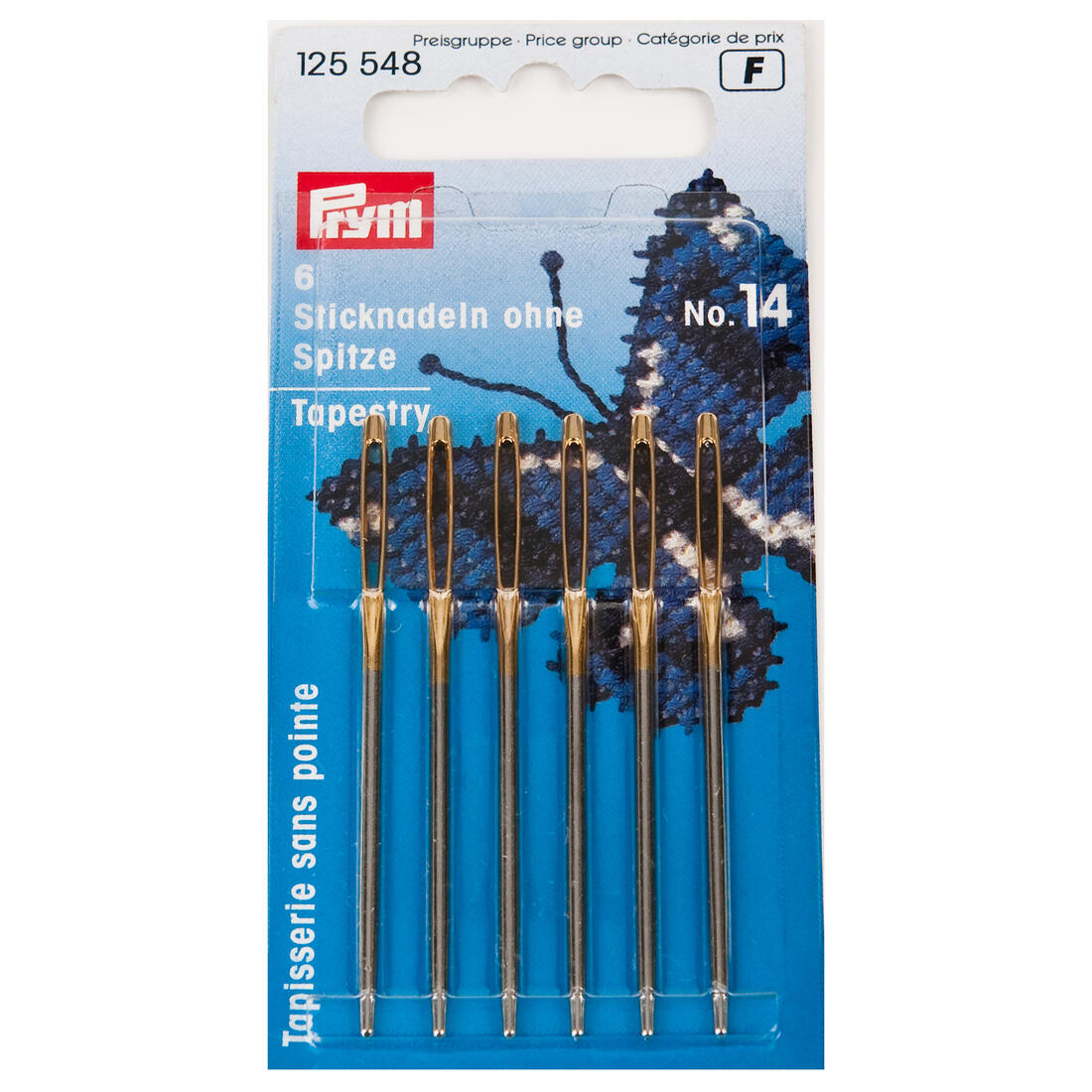 Borduurnaald zonder punt nr 14, 6 stuks