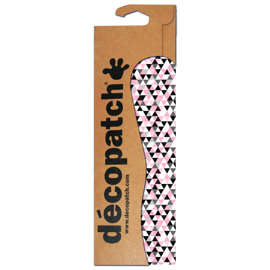 Decopatch papier 30 x 40 cm 3 vel roze driehoek
