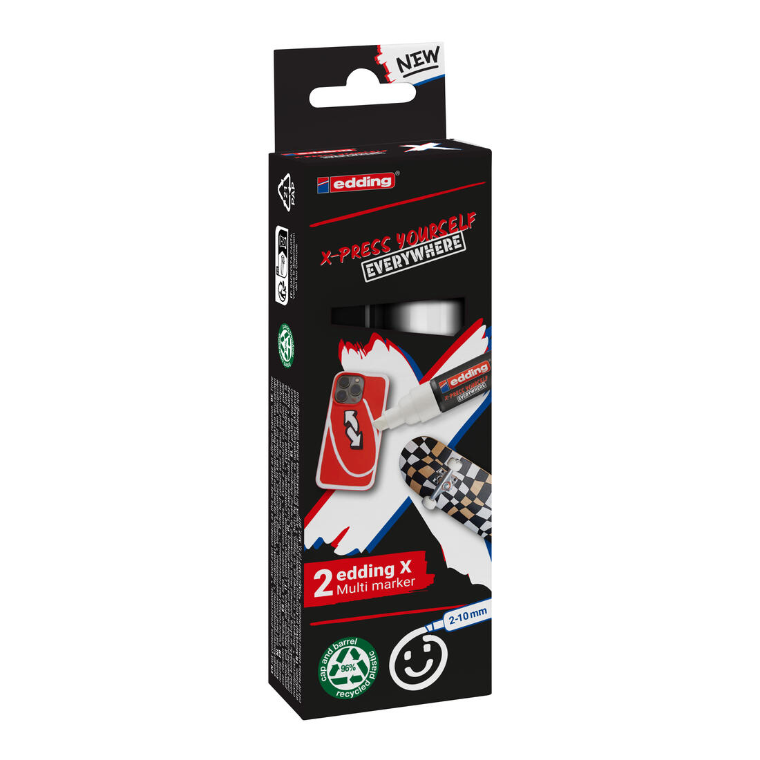 Edding X multi marker set zwart en wit