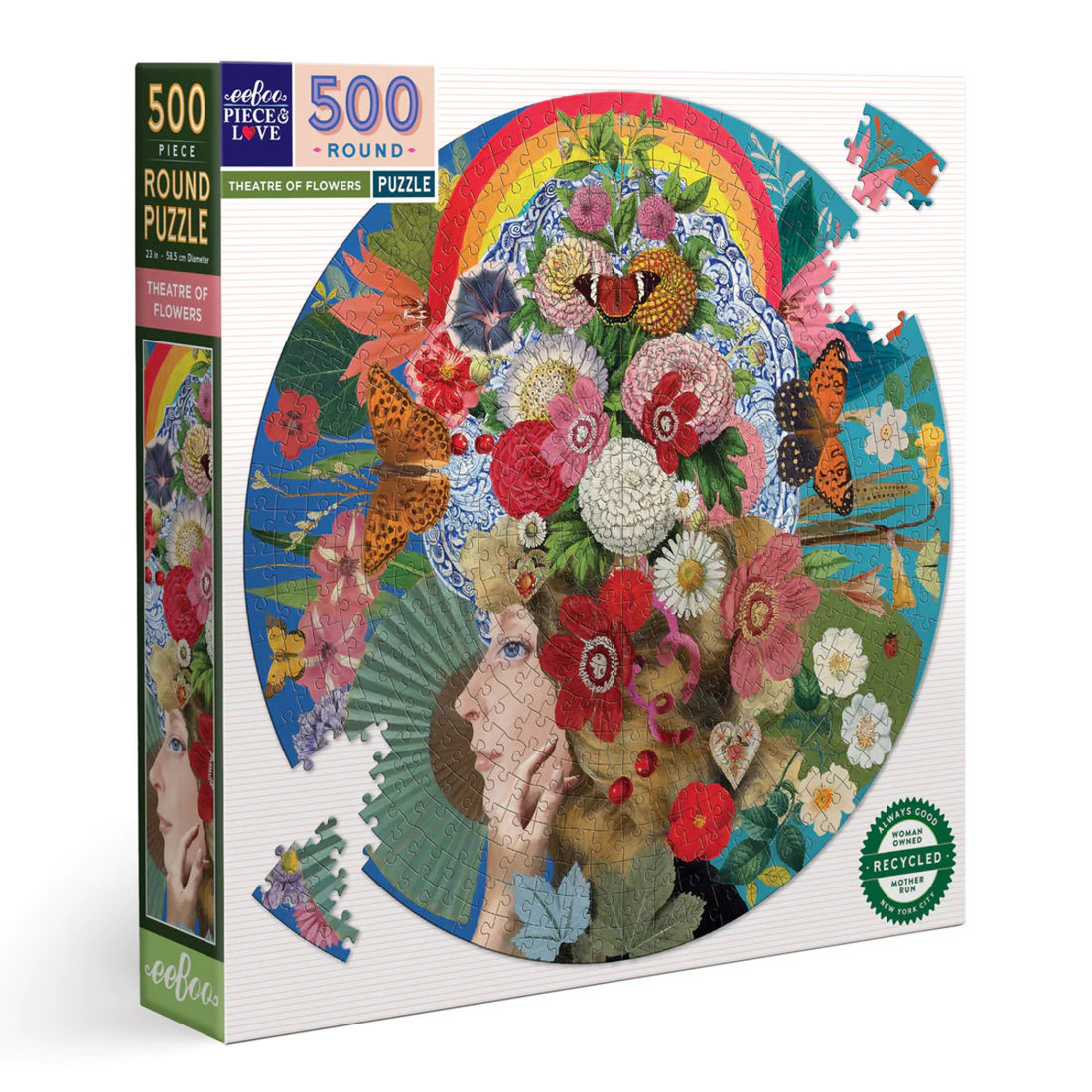 eeBoo Theatre of Flowers ronde puzzel 500 stukjes