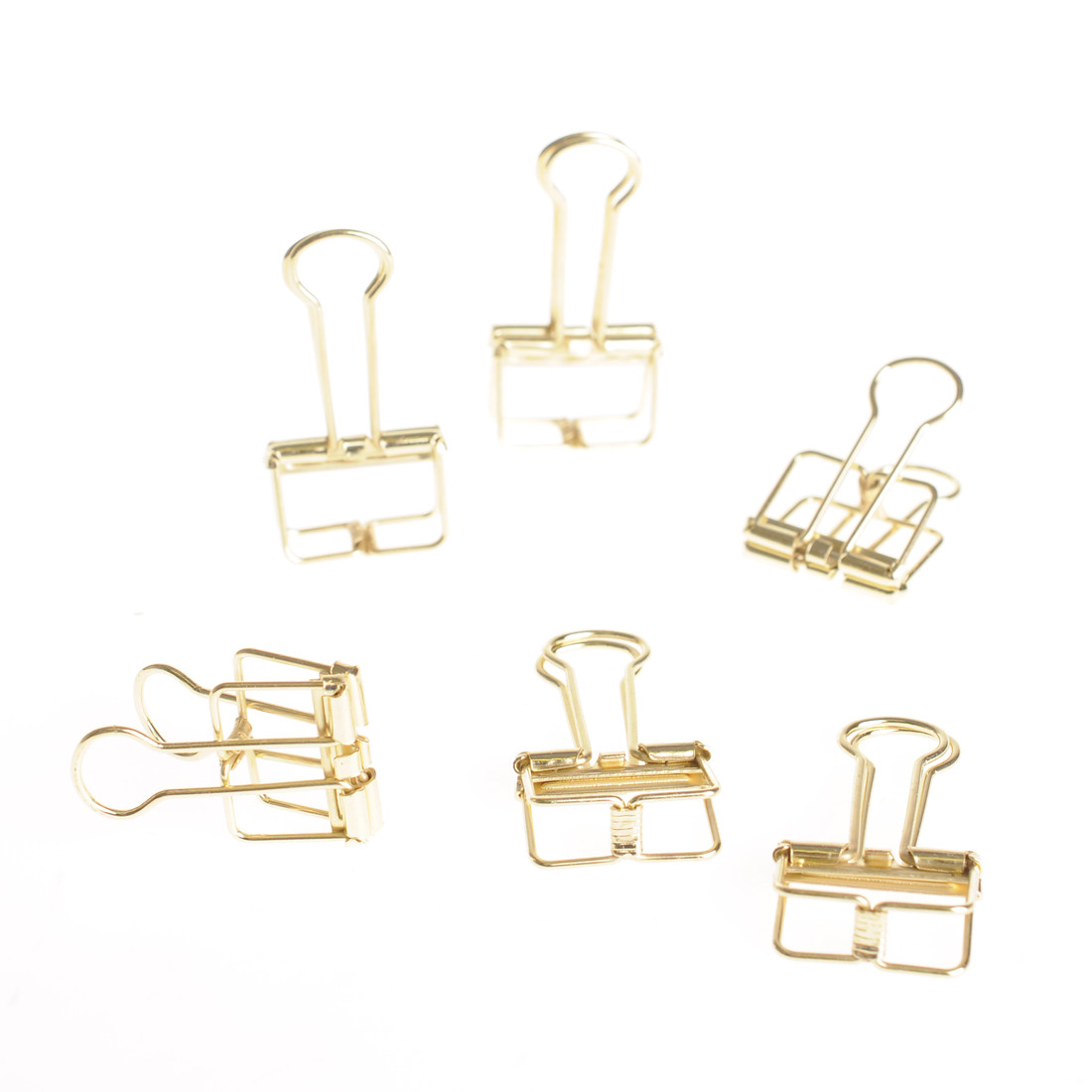 Papierklem 19 mm 6 stuks goud Papierklem 19 mm 6 stuks goud