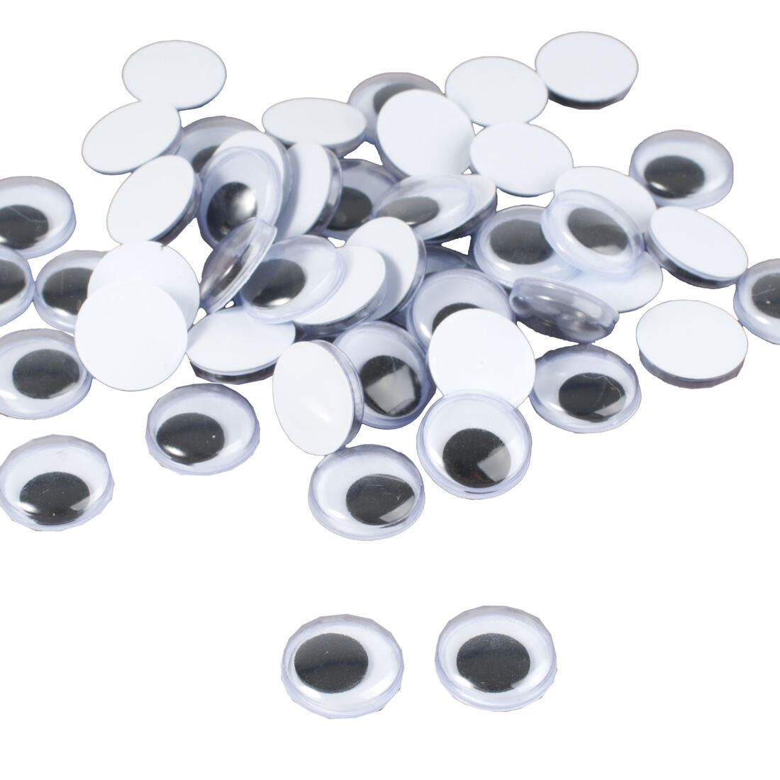 Wiebeloogjes 50 stuks 12 mm zwart-wit