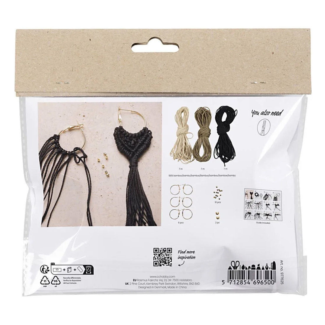 Hobbyset mini Macramé oorbellen Hobbyset mini Macramé oorbellen